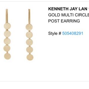 Kenneth Jay Lane Long disc earrings